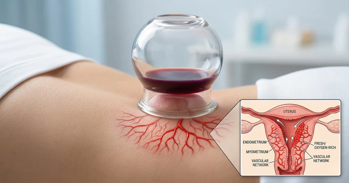 Female therapist providing gentle cupping therapy in a private, sterile treatment room