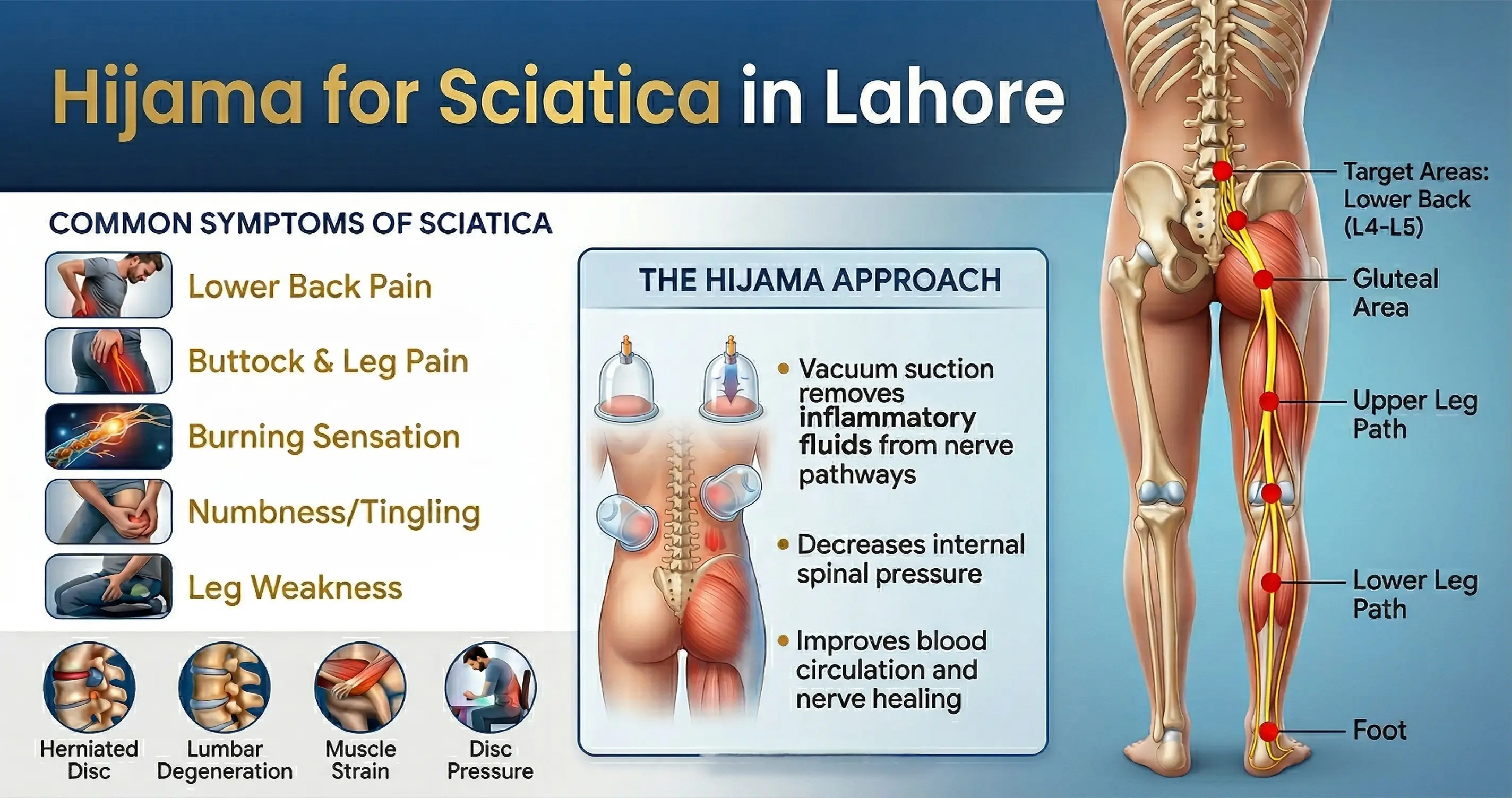 Can Hijama for Sciatica in Lahore Relieve Severe Leg Pain and Stiffness?